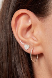 Heliophilia Silver Pendientes de Plata Esterlina 925
